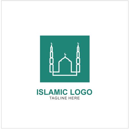 Islamic Logo Design Template. Mosque Icon Design Templateのイラスト素材
