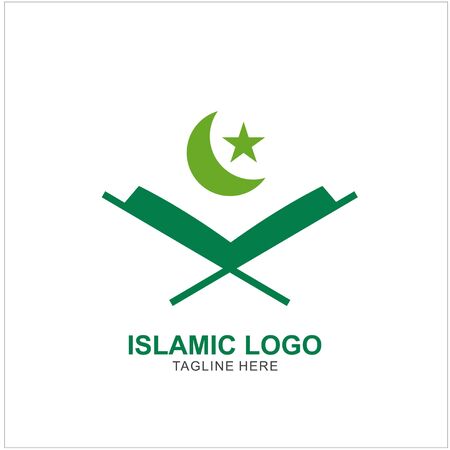 Islamic Logo Design Template. Mosque Icon Design Templateのイラスト素材