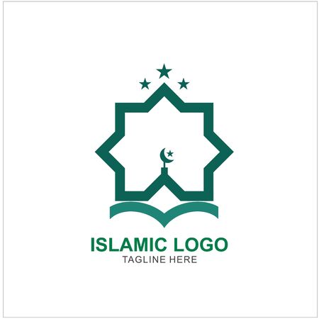 Islamic Logo Design Template. Mosque Icon Design Templateのイラスト素材