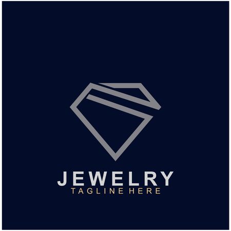Jewelry logo abstract design with creative design. Diamond icon vector illustrationのイラスト素材
