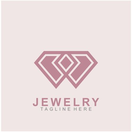 Jewelry logo abstract design with creative design. Diamond icon vector illustrationのイラスト素材