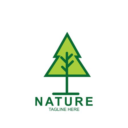 Leaf design logo Template. Green Nature Icon Designのイラスト素材