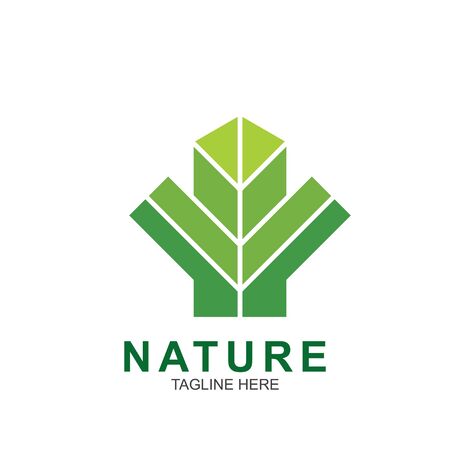 Leaf design logo Template. Green Nature Icon Designのイラスト素材