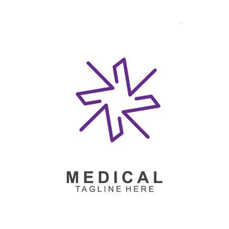 Health logo template design.Medical Cross logoのイラスト素材
