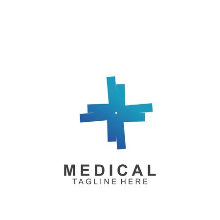 Health logo template design.Medical Cross logoのイラスト素材