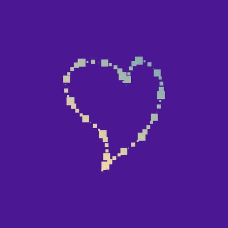 Heart logo vector design. Valentines day and love icon symbolのイラスト素材