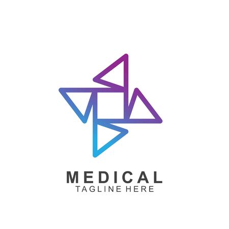 Health logo template design.Medical Cross logoのイラスト素材