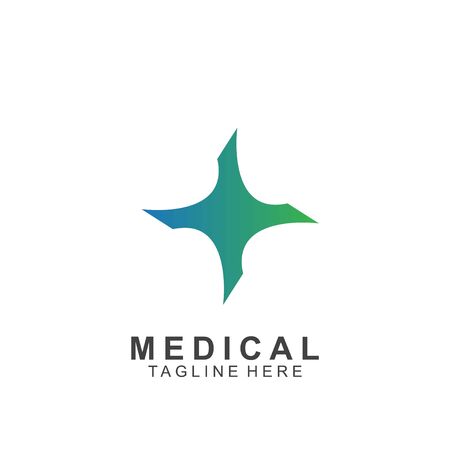 Health logo template design.Medical Cross logoのイラスト素材