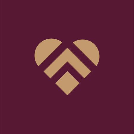 Heart logo vector design. Valentines day and love icon symbolのイラスト素材