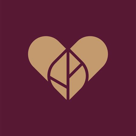 Heart logo vector design. Valentines day and love icon symbolのイラスト素材