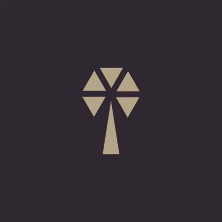 Premium palm logo design. abstract icon palm vector illustrationのイラスト素材