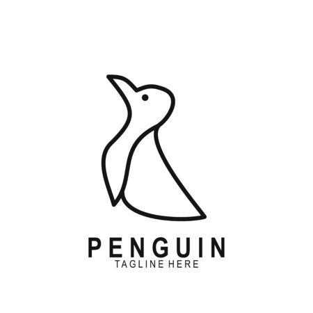 Penguin animal logo with modern design. Vector icon penguin illustrationのイラスト素材