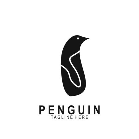 Penguin animal logo with modern design. Vector icon penguin illustrationのイラスト素材