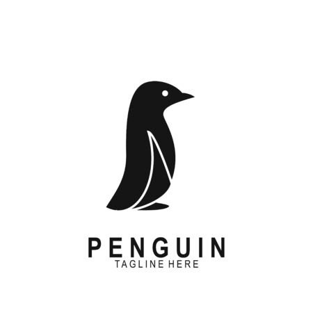 Penguin animal logo with modern design. Vector icon penguin illustrationのイラスト素材
