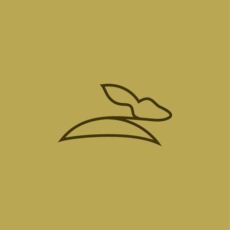 Premium rabbit logo design. Abstract icon rabbit vector illustrationのイラスト素材