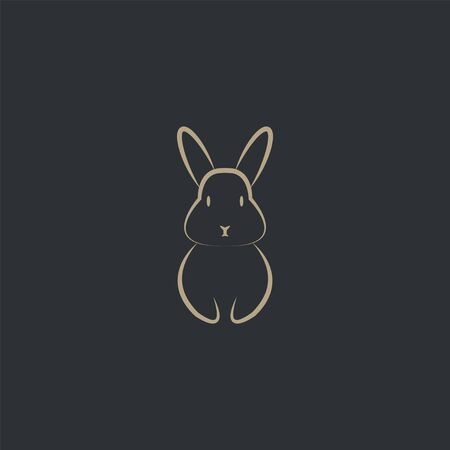 Premium rabbit logo design. Abstract icon rabbit vector illustrationのイラスト素材