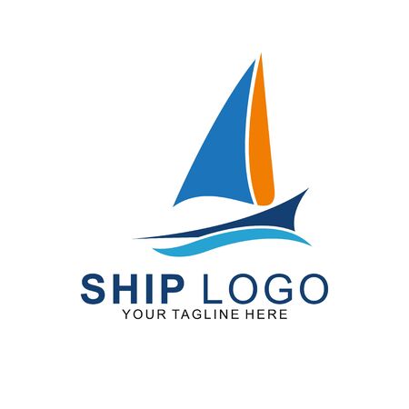 Premium Ship logo with modern concept. ship icon vector illustrationのイラスト素材