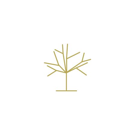 Premium tree logo design. Abstract tree icon vector illustrationのイラスト素材