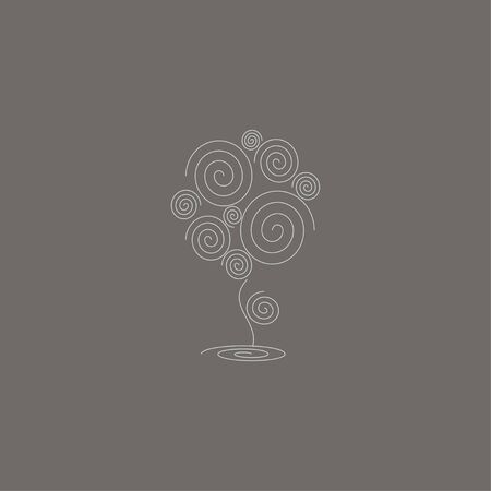 Premium tree logo design. Abstract tree icon vector illustrationのイラスト素材