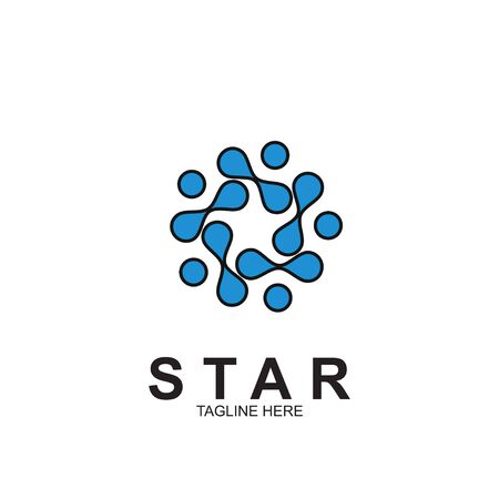 Premium star logo design. Abstract icon star vector templateのイラスト素材