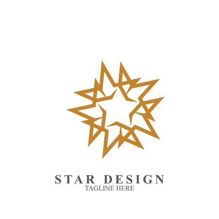 Premium star logo design. Abstract icon star vector templateのイラスト素材