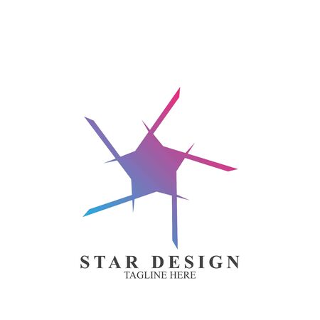 Premium star logo design. Abstract icon star vector templateのイラスト素材
