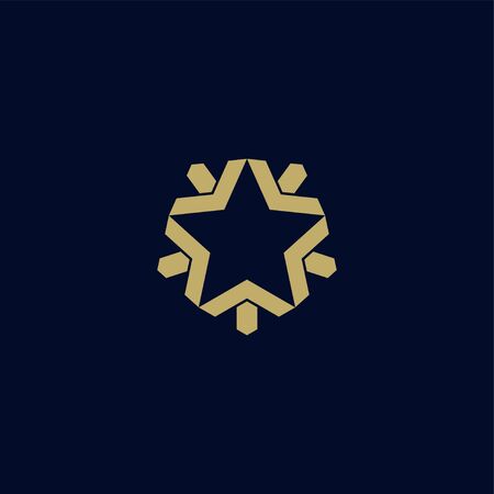 Premium star logo design. Abstract icon star vector templateのイラスト素材