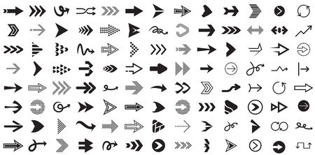 Premium mega Set of arrow icons design. icons Use for web and mobile App and other. Editable stroke vector illustrationのイラスト素材