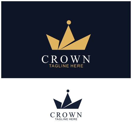 Modern Crown Logo Template. Crown icon Luxury Design Vectorのイラスト素材