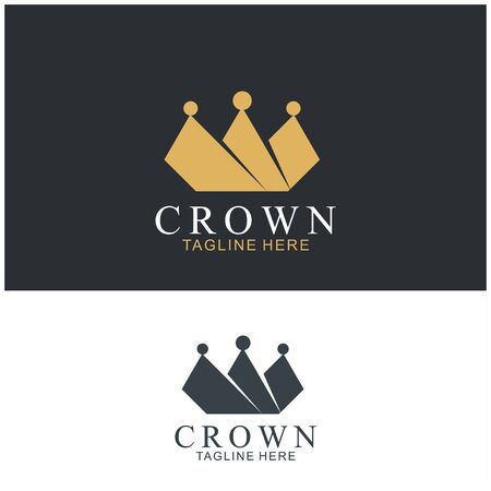 Modern Crown Logo Template. Crown icon Luxury Design Vectorのイラスト素材