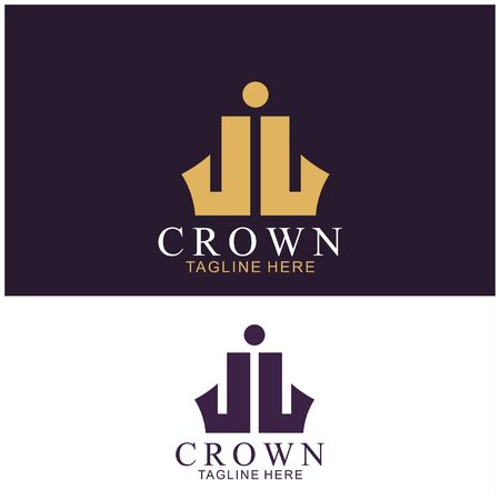 Modern Crown Logo Template. Crown icon Luxury Design Vectorのイラスト素材