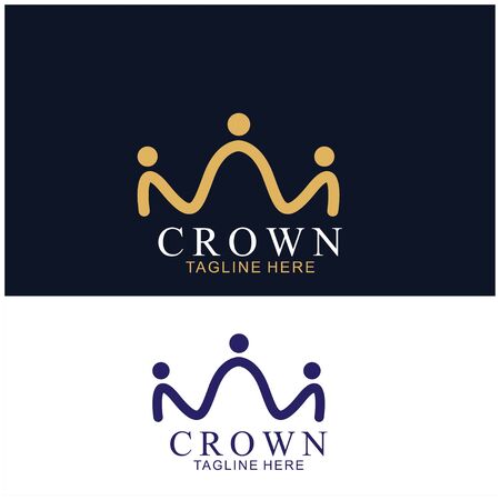 Modern Crown Logo Template. Crown icon Luxury Design Vectorのイラスト素材