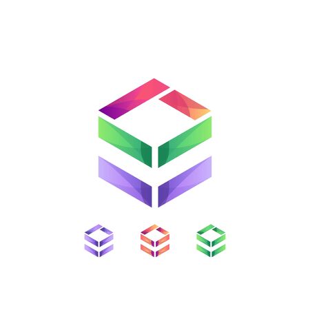 Premium box logo design. box icon vector illustrationのイラスト素材