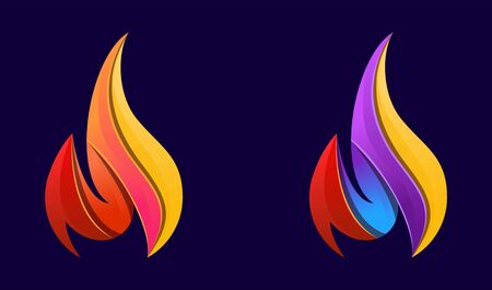 Fire logo colorful with modern conceptのイラスト素材