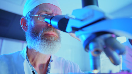 Research Chemist Analyzing Samples With Advanced Technology in Modern Laboratory Setup