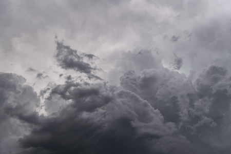 Image of dark storm clouds before a thunder-storm, background imageの写真素材