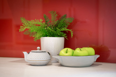 Home interior decor, interior of modern living room. Stylish house, apartment decoration.の写真素材