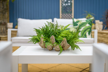 Home interior decor, interior of modern living room. Stylish house, apartment decoration.の写真素材