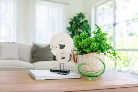 House interior decor, inside of modern living room. Stylish home, apartment decoration.の写真素材