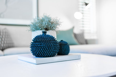 House interior decor, inside of modern living room. Stylish home, apartment decoration.の写真素材