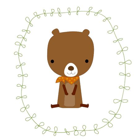 Cute forest  animals setのイラスト素材
