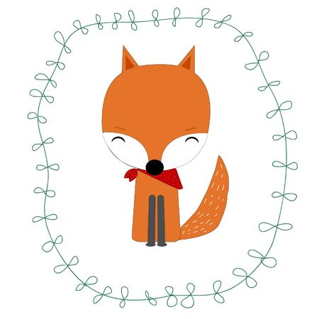 Cute forest  animals setのイラスト素材