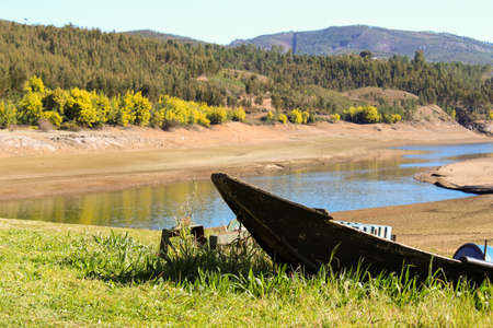 Foz de Alge, FigueirÃ³ dos Vinhos, Portugal, February, 20, 2022 Severe drought in central Portugal dries up Foz de Alge.の写真素材