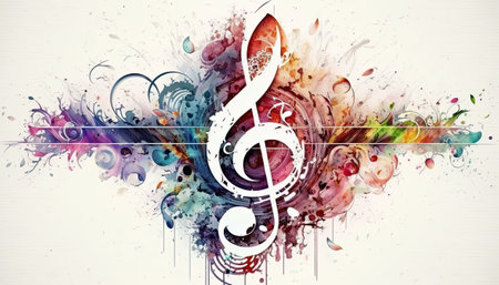 Music Poster for festival, colored, Generative AIの素材