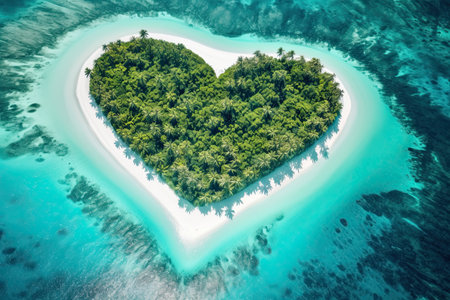 Concept of travel on an island, Generative AIの素材