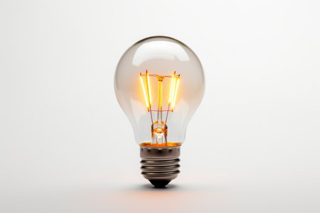 A light bulb that is turned on and turned onの素材