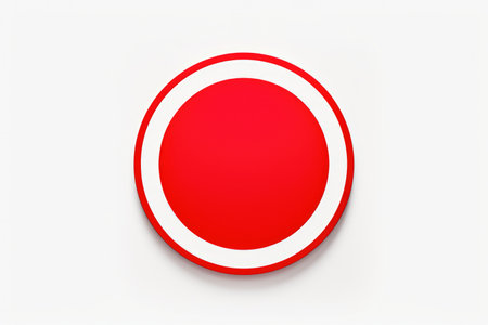 A red and white circle on a white backgroundの素材