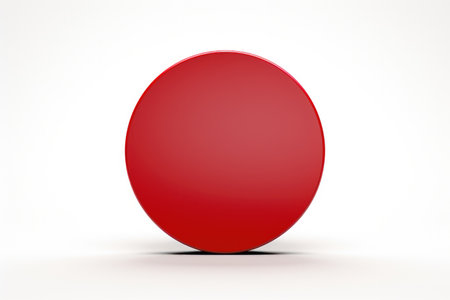 A red object with a white backgroundの素材
