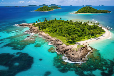 An island in the middle of the oceanの素材