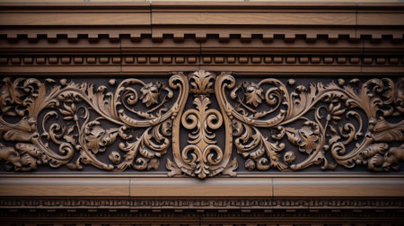 Ornately Carved Details on Classical Buildings with Detailed Foliageの素材